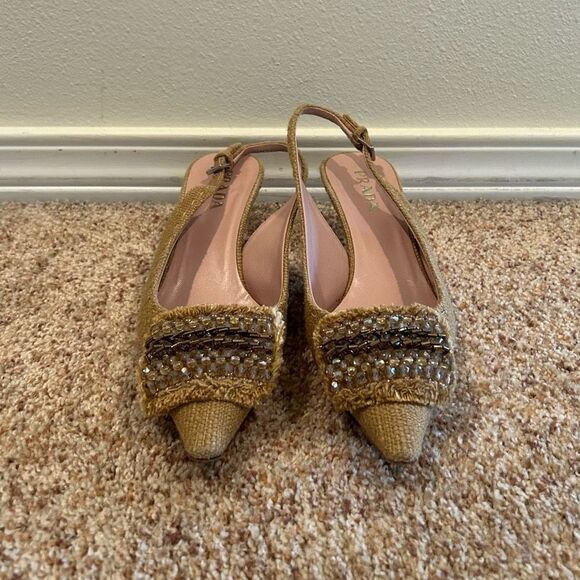 Prada Milano 35.5 Sandals/Slip on Woven with beads - Picture 2 of 13